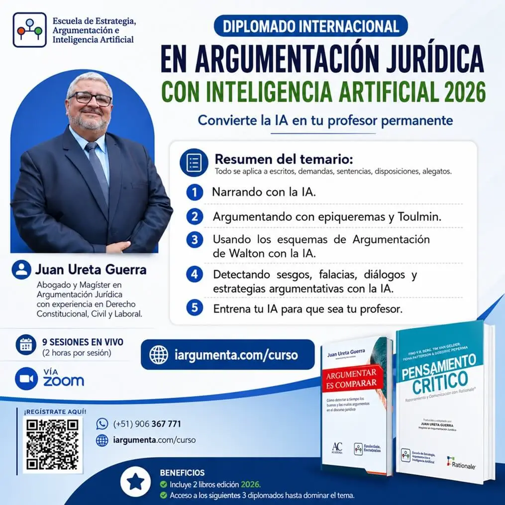 Diplomado Internacional Argumentación con IA - 2026 - Sexta Edición + Acceso Anual.
