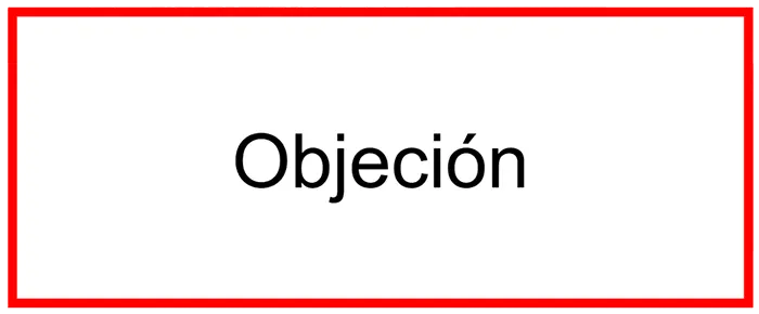 Icono de Objeción